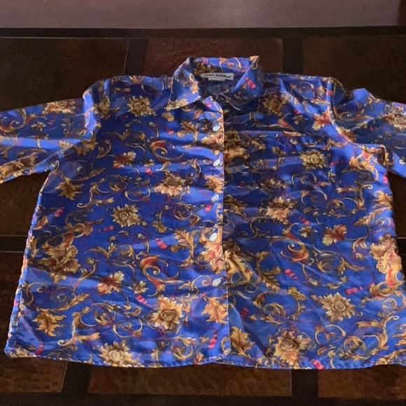 Joan Walters Polyester Blouse Vintage Loose Fit Large - Picture 6 of 12